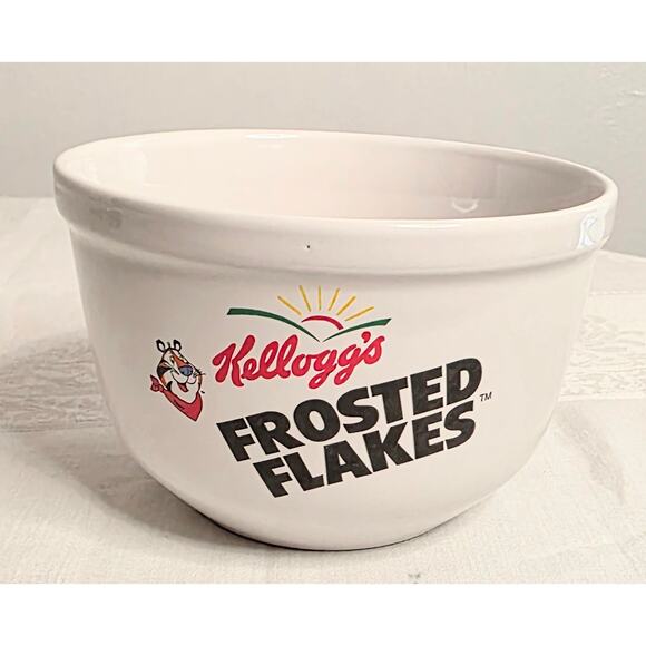 Kellog's Frosted Flakes Cereal Bowl Ceramic 1999 Houston Harvest Gift Products - Picture 1 of 5